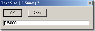 BAE Version 5.4: Dialog - Texthöhe